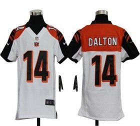 Wholesale Cheap Nike Bengals #14 Andy Dalton White Youth Stitched NFL Elite Jersey