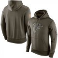 Wholesale Cheap Men's Atlanta Falcons Nike Olive Salute To Service KO Performance Hoodie