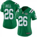 Wholesale Cheap Nike Jets #26 Le'Veon Bell Green Women's Stitched NFL Limited Rush Jersey