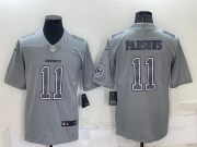 Wholesale Men's Dallas Cowboys #11 Micah Parsons LOGO Grey Atmosphere Fashion 2022 Vapor Untouchable Stitched Nike Limited Jersey