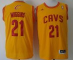 Wholesale Cheap Cleveland Cavaliers #21 Andrew Wiggins Revolution 30 Swingman Yellow Jersey