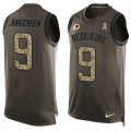 Wholesale Cheap Nike Redskins #9 Sonny Jurgensen Green Men's Stitched NFL Limited Salute To Service Tank Top Jersey