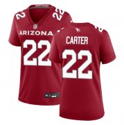 Cheap Women's Arizona Cardinals #22 Michael Carter Red 2023 Stitched Jersey(Run Small)