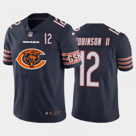 Wholesale Cheap Chicago Bears #12 Allen Robinson Navy Blue Men\'s Nike Big Team Logo Player Vapor Limited NFL Jersey