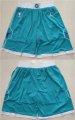 Wholesale Cheap Men's Charlotte Hornets Aqua Mitchell & Ness Shorts (Run Small)