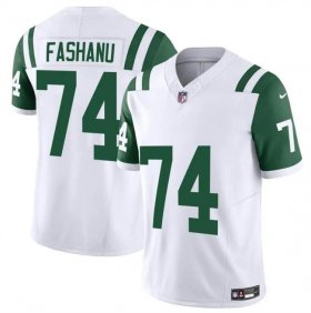 Men\'s New York Jets #74 Olu Fashanu White 2024 Classic Alternate Vapor F.U.S.E. Limited Stitched Football Jersey