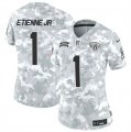 Cheap Women's Jacksonville Jaguars #1 Travis Etienne Jr. 2024 F.U.S.E Arctic Camo Salute To Service Limited Stitched Football Jersey(Run Small)