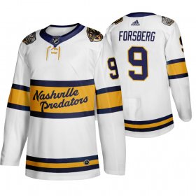 Wholesale Cheap Adidas Predators #9 Filip Forsberg Men\'s White 2020 Winter Classic Retro Authentic NHL Jersey