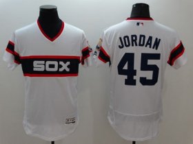 Wholesale Cheap White Sox #45 Michael Jordan White Flexbase Authentic Collection Stitched MLB Jersey