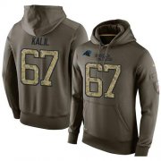 Wholesale Cheap NFL Men's Nike Carolina Panthers #67 Ryan Kalil Stitched Green Olive Salute To Service KO Performance Hoodie