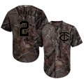 Wholesale Cheap Twins #2 Luis Arraez Camo Realtree Collection Cool Base Stitched Youth MLB Jersey