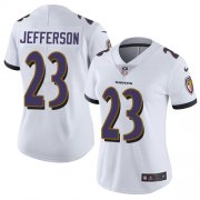 Wholesale Cheap Nike Ravens #23 Tony Jefferson White Women's Stitched NFL Vapor Untouchable Limited Jersey