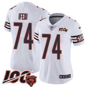 Wholesale Cheap Nike Bears #74 Germain Ifedi White Women\'s Stitched NFL 100th Season Vapor Untouchable Limited Jersey