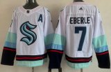 Wholesale Cheap Men's Seattle Kraken #7 Jordan Eberle White Authentic Jersey