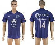 Wholesale Cheap America #14 R.Sambueza Blue Soccer Club Jersey