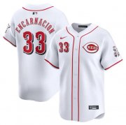 Cheap Men's Cincinnati Reds #33 Christian Encarnacion White Home Limited Baseball Stitched Jersey