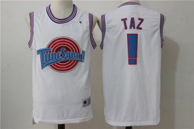 Wholesale Cheap Tune Squad 1 Taz White Stitched Movie Jersey