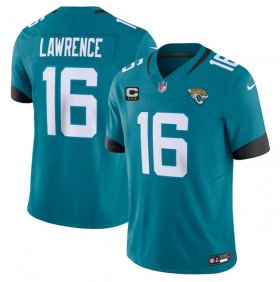 Wholesale Cheap Men\'s Jacksonville Jaguars #16 Trevor Lawrence Teal 2023 F.U.S.E With 3- Star C Patch Vapor Untouchable Limited Football Stitched Jersey