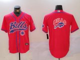 Cheap Men's Buffalo Bills big logo Team Big logo Cool Base Stitched Baseball Jersey