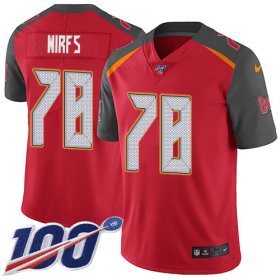 Wholesale Cheap Nike Buccaneers #78 Tristan Wirfs Red Team Color Men\'s Stitched NFL 100th Season Vapor Untouchable Limited Jersey