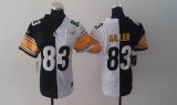 Wholesale Cheap Nike Steelers #83 Heath Miller Black/White Women's Stitched NFL Elite Split Jersey