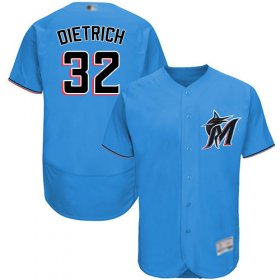 Wholesale Cheap marlins #32 Derek Dietrich Blue Flexbase Authentic Collection Stitched MLB Jersey