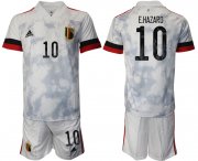 Wholesale Cheap Men 2021 European Cup Belgium away white 10 Soccer Jersey