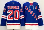 Cheap Men's New York Rangers #20 Chris Kreider Royal 2024-25 Home With A Patch Stitched Hockey Jersey