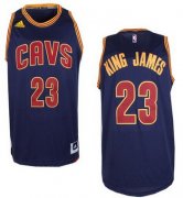 Wholesale Cheap Men's Cleveland Cavaliers #23 King James Nickname Revolution 30 Swingman 2014 New Navy Blue Jersey -Printed !!