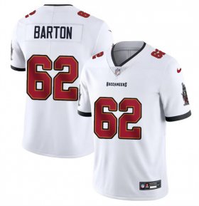 Cheap Men\'s Tampa Bay Buccaneers #62 Graham Barton White 2024 Draft Vapor Limited Football Stitched Jersey