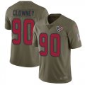 Wholesale Cheap Nike Texans #90 Jadeveon Clowney Olive Youth Stitched NFL Limited 2017 Salute to Service Jersey