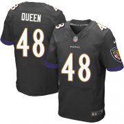 Wholesale Cheap Nike Ravens #48 Patrick Queen Black Alternate Men's Stitched NFL New Elite Jersey