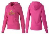 Wholesale Cheap Women's Cleveland Browns Authentic Logo Pullover Hoodie Pink