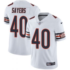 Wholesale Cheap Nike Bears #40 Gale Sayers White Men\'s Stitched NFL Vapor Untouchable Limited Jersey