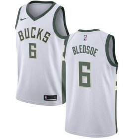 Cheap Youth Milwaukee Bucks #6 Eric Bledsoe White Basketball Swingman Association Edition Jersey