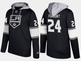 Wholesale Cheap Kings #24 Derek Forbort Black Name And Number Hoodie