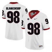 Wholesale Cheap Georgia Bulldogs #98 Rodrigo Blankenship White College Football Jersey