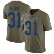 Wholesale Cheap Nike Colts #31 Quincy Wilson Olive Youth Stitched NFL Limited 2017 Salute to Service Jersey