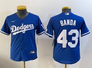 Cheap Youth Los Angeles Dodgers #43 Anthony Banda Royal Cool Base Stitched Baseball Jersey