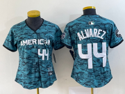 Wholesale Cheap Women's Houston Astros #44 Yordan Alvarez Teal 2023 All Star Cool Base Stitched Baseball Jersey