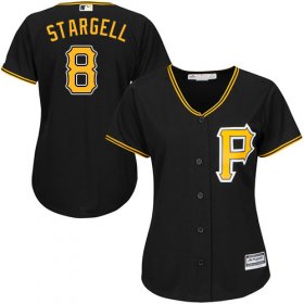 Wholesale Cheap Pirates #8 Willie Stargell Black Alternate Women\'s Stitched MLB Jersey