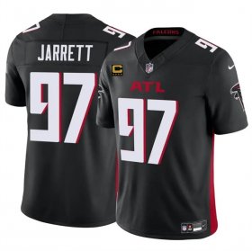 Cheap Men\'s Atlanta Falcons #97 Grady Jarrett Black 2024 F.U.S.E With 4-Star C Patch Vapor Untouchable Limited Stitched Football Jersey