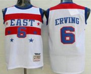 Wholesale Cheap NBA 1980 All-Star Men's #6 Julius Erving White Hardwood Classics Soul Swingman Throwback Jersey