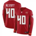 Wholesale Cheap Nike Buccaneers #40 Mike Alstott Red Team Color Men's Stitched NFL Limited Therma Long Sleeve Jersey