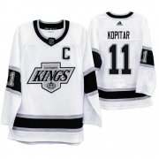 Wholesale Cheap Los Angeles Kings #11 Anze Kopitar Men's Adidas 2019-20 Heritage White Throwback 90s NHL Jersey