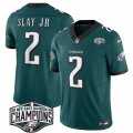 Cheap Men's Philadelphia Eagles #2 Darius Slay JR Green 2024 New NFC East Champions F.U.S.E. Vapor Untouchable Limited Stitched Football Jersey