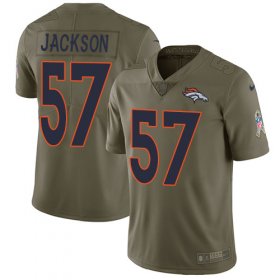 Wholesale Cheap Nike Broncos #57 Tom Jackson Olive Youth Stitched NFL Limited 2017 Salute to Service Jersey