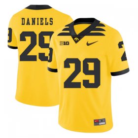 Wholesale Cheap Iowa Hawkeyes 29 LeShun Daniels Yellow College Football Jersey