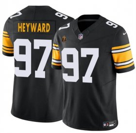 Cheap Men\'s Pittsburgh Steelers #97 Cameron Heyward Black 2024 F.U.S.E. With Walter Payton Patch Vapor Limited Football Stitched Jersey