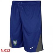 Wholesale Cheap Nike Brazil 2014 World Soccer Performance Shorts Blue